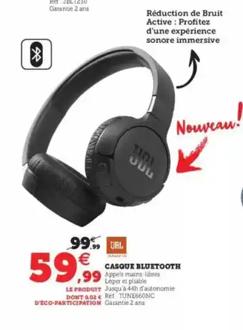 Super U Casque Bluetooth Jbl offre