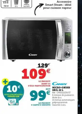 Micro-ondes Gril 22 L Candy