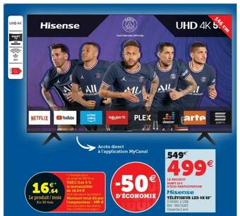 Téléviseur Led 4k 58