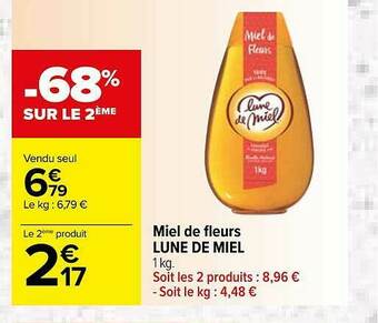 Carrefour Miel De Fleurs Lune De Miel offre