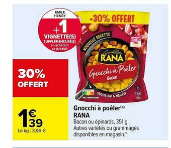 Carrefour Gnocchi à Poêler Rana offre