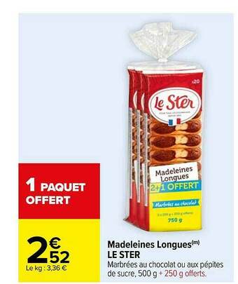 Carrefour Madeleines Longues Le Ster offre