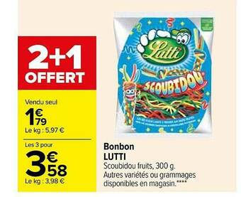 Carrefour Bonbon Lutti offre