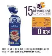 Match Carrefour - pain de mie extra moelleux offre