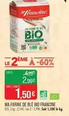 Match Francine - ma farine de blé bio offre