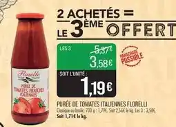 Match Florelli - purée de tomates italiennes offre