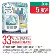 Match Febreze - désodorisant électrique 3 en 1 offre