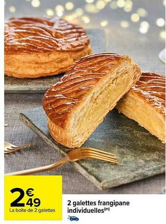 2 Galettes Frangipane Individuelles