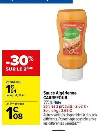 Carrefour Sauce Algérienne Carrefour offre