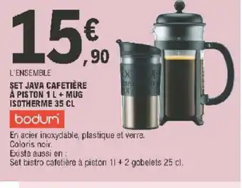 E.Leclerc Set Java Cafetière offre