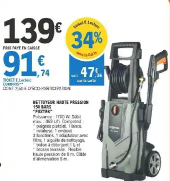 E.Leclerc Nettoyeur Haute Pression offre