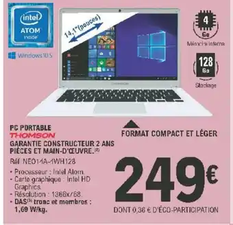 E.Leclerc PC Portable offre