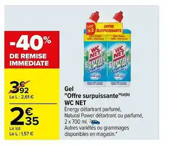 Carrefour Gel offre
