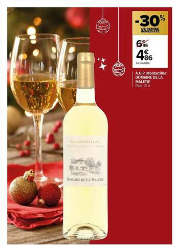 Carrefour A.o.p. Monbazillac Domaine De La Maletie offre