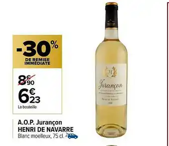 Carrefour A.o.p. Jurançon Henri De Navarre offre