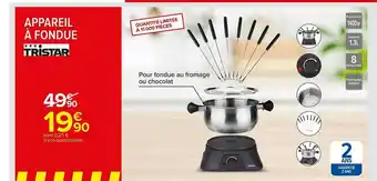Carrefour Appareil à Fondue Tristar offre