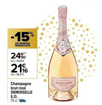 Carrefour Champagne Brut Rosé Demoiselle E.o. offre