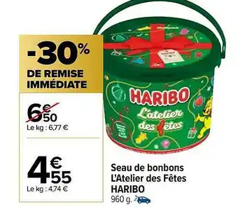 Carrefour Seau De Bonbons L'atelier Des Fêtes Haribo offre