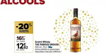 Carrefour Scotch Whisky The Famous Grouse offre
