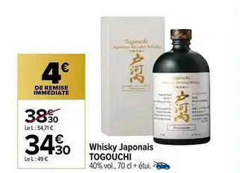 Carrefour Whisky Japonais Togouchi offre