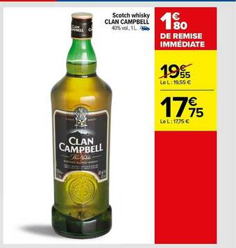 Carrefour Scotch Whisky Clan Campbell offre