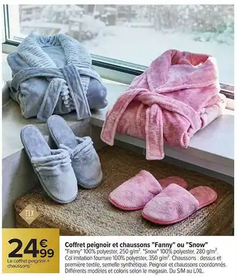 Carrefour Coffret Peignoir Et Chaussons offre