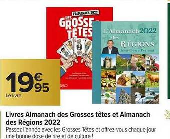 Carrefour Livres Almanach Des Grosses Têtes Et Almanach Des Régions 2022 offre