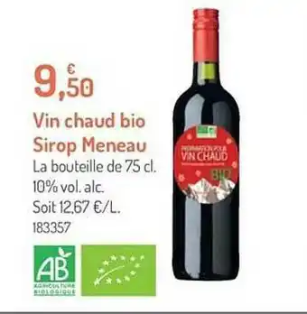 Botanic Vin Chaud Bio Sirop Meneau offre