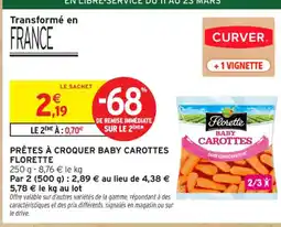 Intermarché Contact FLORETTE Prêtes à croquer baby carottes offre