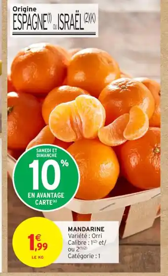 Intermarché Contact Mandarine offre