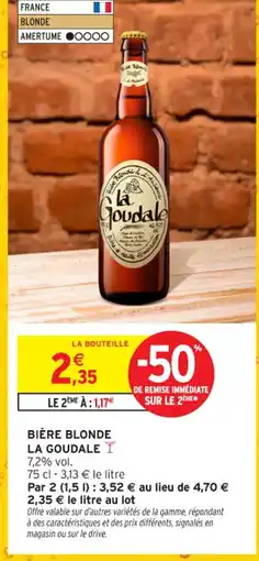 Intermarché Contact LA GOUDALE Bière blonde offre