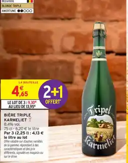 Intermarché Contact KARMELIET Bière triple offre