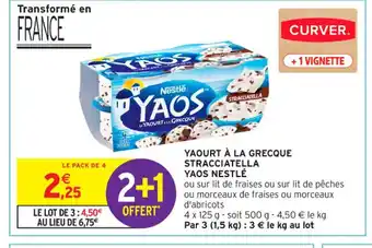 Intermarché Contact Yaourt à la grecque stracciatella yaos nestlé offre