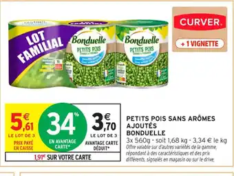 Intermarché Contact BONDUELLE Petits pois sans arômes offre