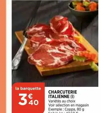 Bi1 Charcuterie Italienne offre