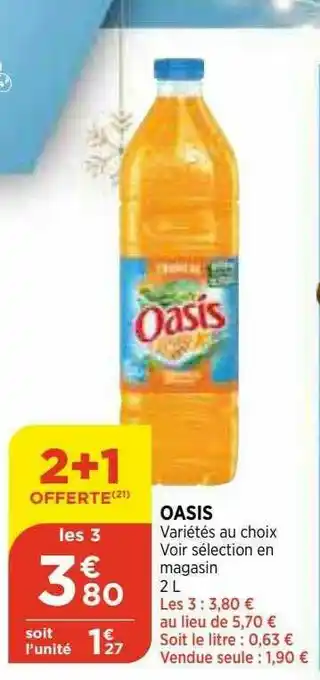 Bi1 Oasis offre