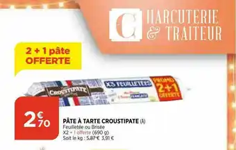 Bi1 Pâte à Tarte Croustipâte offre