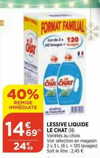 Bi1 Lessive Liquide Le Chat offre