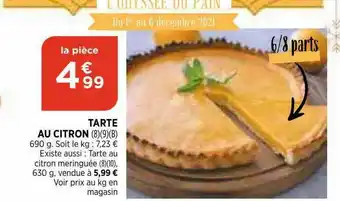 Bi1 Tarte Au Citron offre