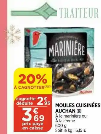 Bi1 Moules Cuisinées Auchan offre