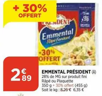 Bi1 Emmental Président offre