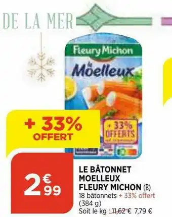 Bi1 Le Bâtonnet Moelleux Fleury Michon offre