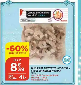 Bi1 Queues De Crevettes «cocktail» Crues Surgelées Auchan offre