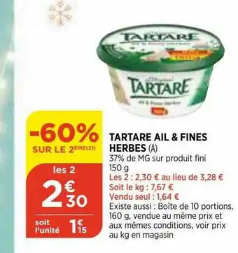 Tartare Ail & Fines Herbes