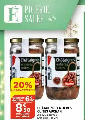 Châtaignes Entières Cuites Auchan