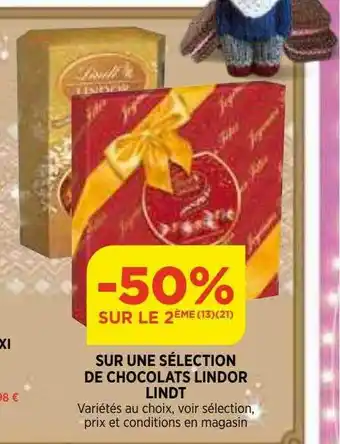 Bi1 Chocolats Lindor Lindt offre