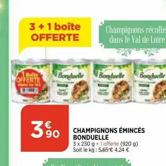 Bi1 Champignons émincés Bonduelle offre