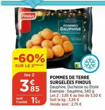 Bi1 Pommes De Terre Surgelées Findus offre