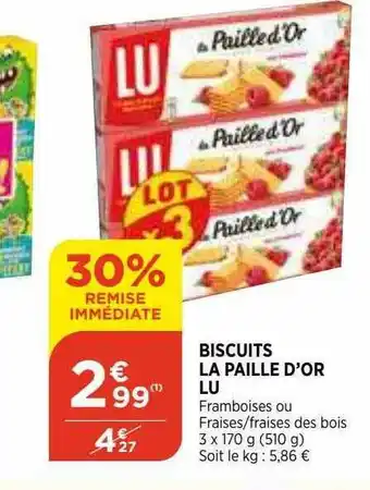 Bi1 Biscuits La Paille D'or Lu offre