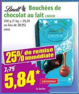 Norma LINDT Bouchées de chocolat au lait offre